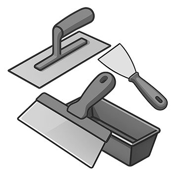 Scrapers Trowels Edgers Pans