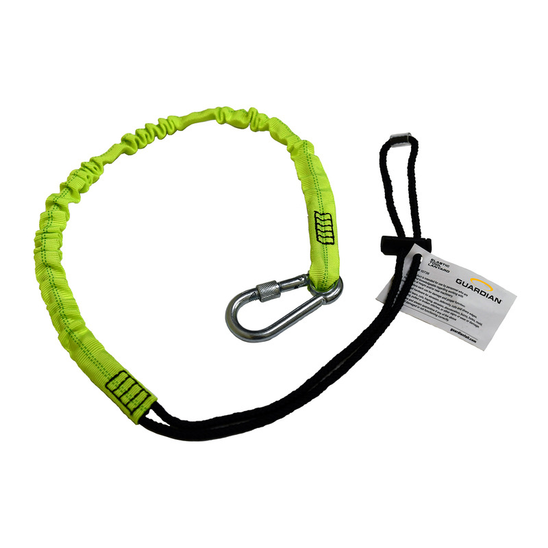 Bungee Style Tether, 15lb ANSI 121, 27-52", Screw-Gate & Cord, 10-Pack