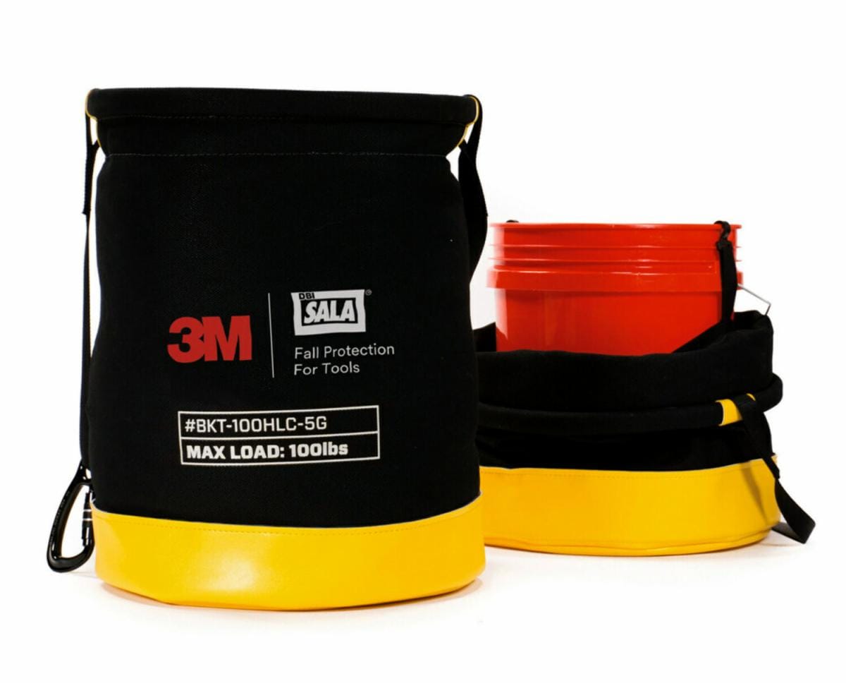 3M™ Spill Control 5-Gallon Safe Bucket with Hook and Loop Closure 1500135, 100 lb Capacity, Canvas
