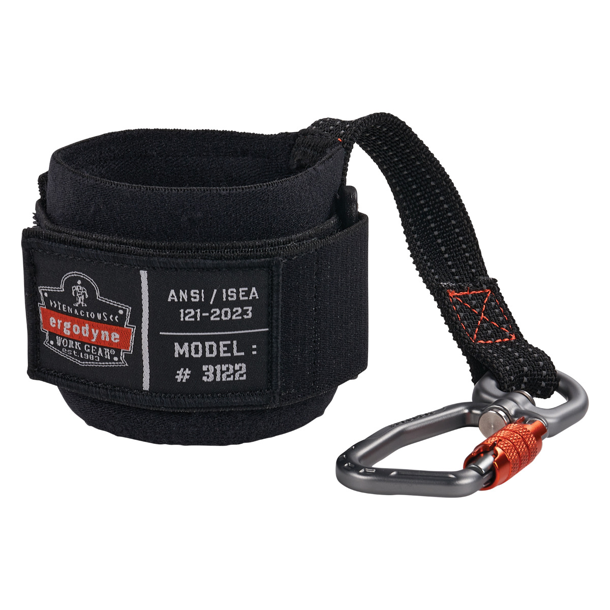 Squids 3122 Pull-On Wrist Tool Lanyard - Carabiner Anchor - 5lbs / 2.3kg