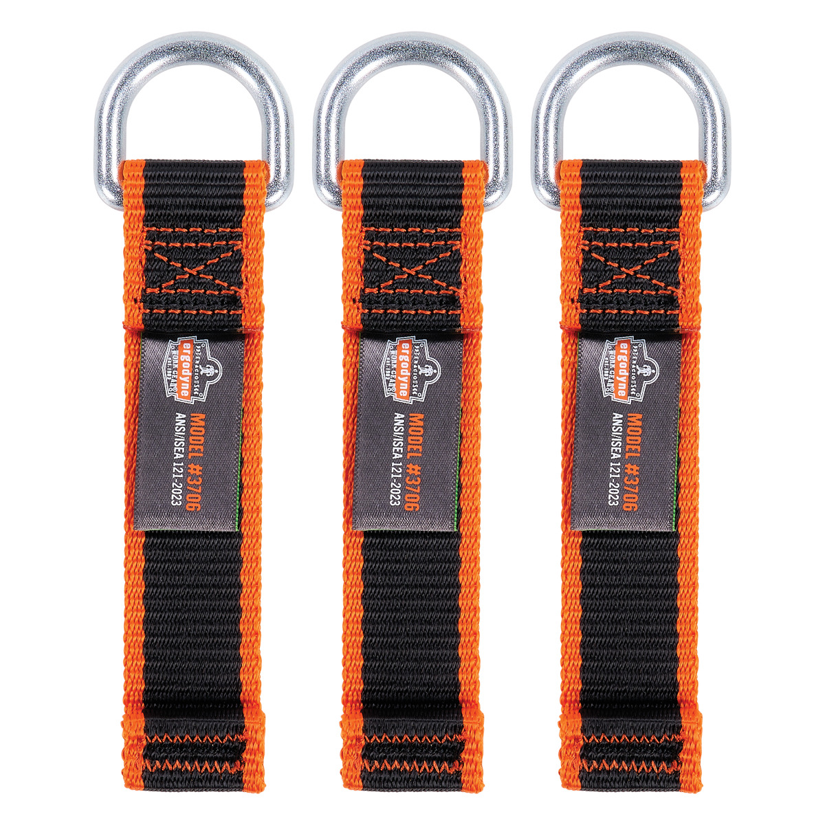 Squids 3706 Web Tool Tether Attachment - D-Ring Tool Tails - 2lbs // 0.9kg (3-Pack)