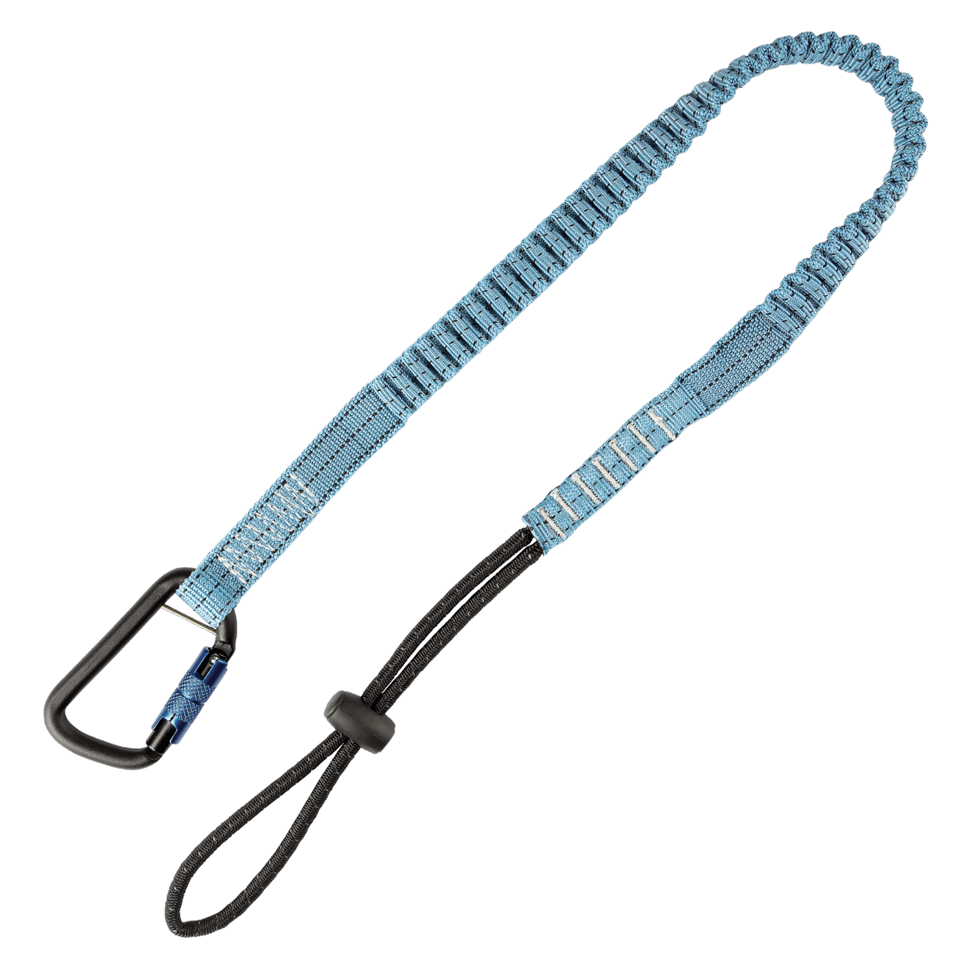 15 lb Tool Tether with choke-on cinch-loop and aluminum twist-lock carabiner, 36"