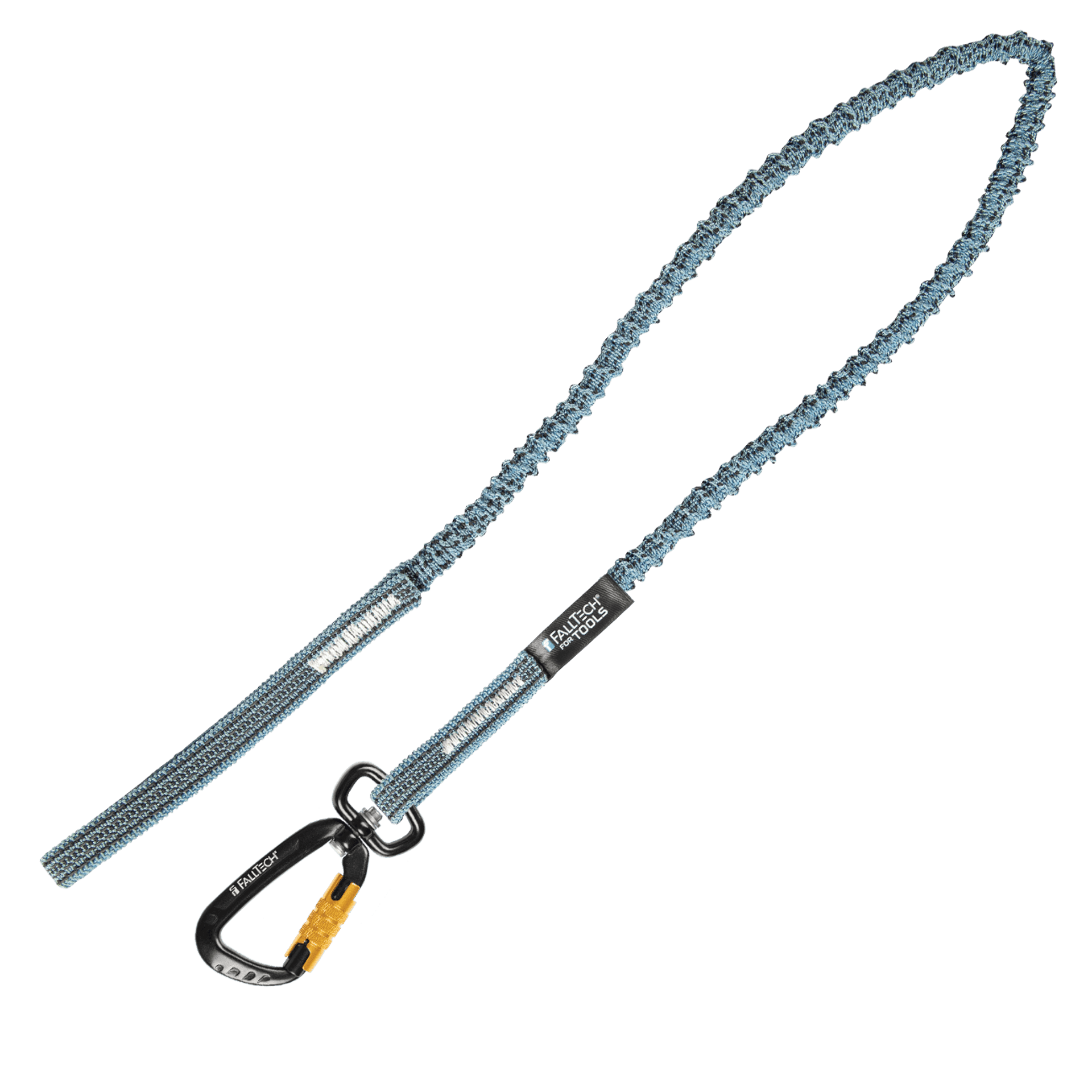 5 lb Premium Tool Tether with Choke-on Web Loop and Aluminum Swivel Carabiner, 1/pk