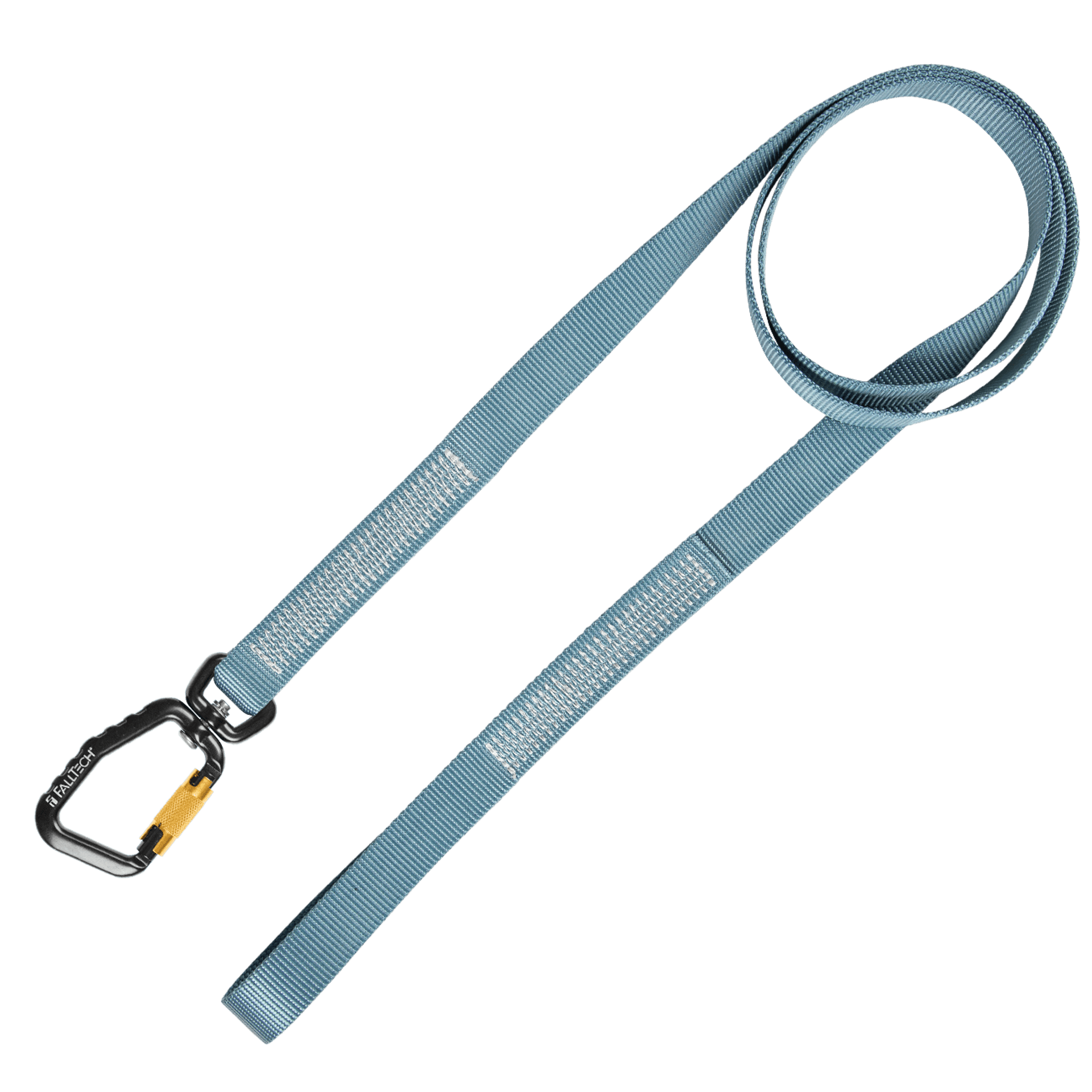 40 lb Premium Tool Tether with Non-stretch Web, Choke-loop and Swivel Aluminum Carabiner, 78" 1/pk