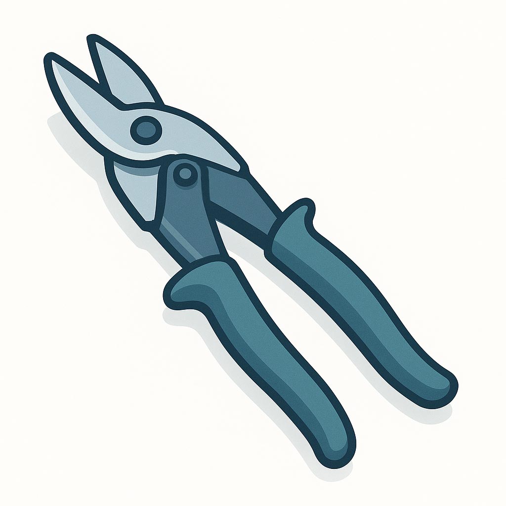 Aviation Sheet Metal Snips – 9-inch Overall