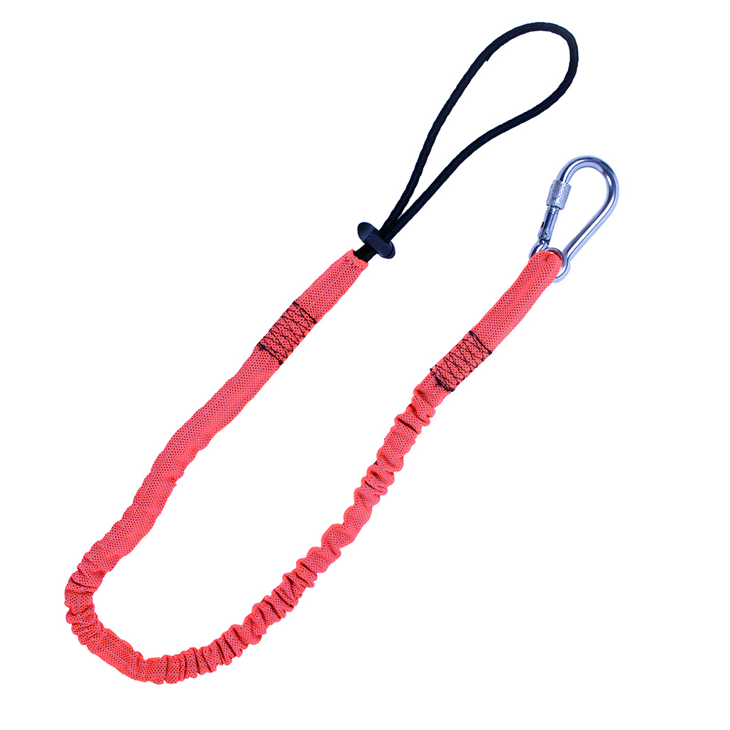 Bungee Style Tether, 5lb ANSI 121, 35-54", Screw-Gate & Elastic, 10-Pack