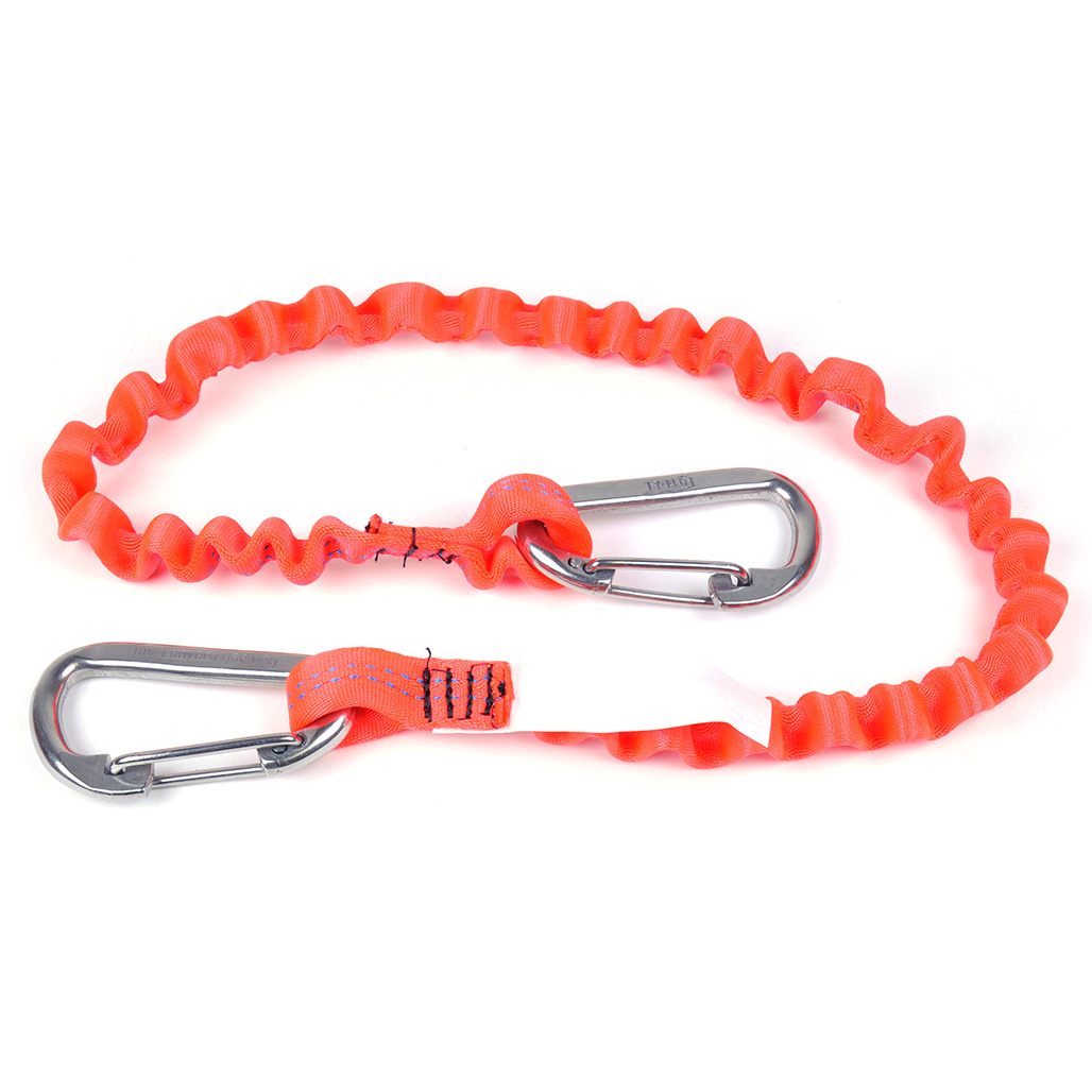 Bungee Style Tether, 15lb, 27-52", Dual Swing Gate, 10-Pack