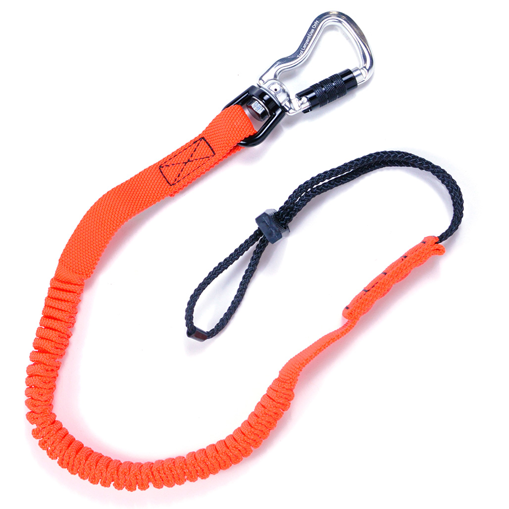 Bungee Style Tether, 15lb ANSI 121, 32-48", Double-Action Swivel & Cord