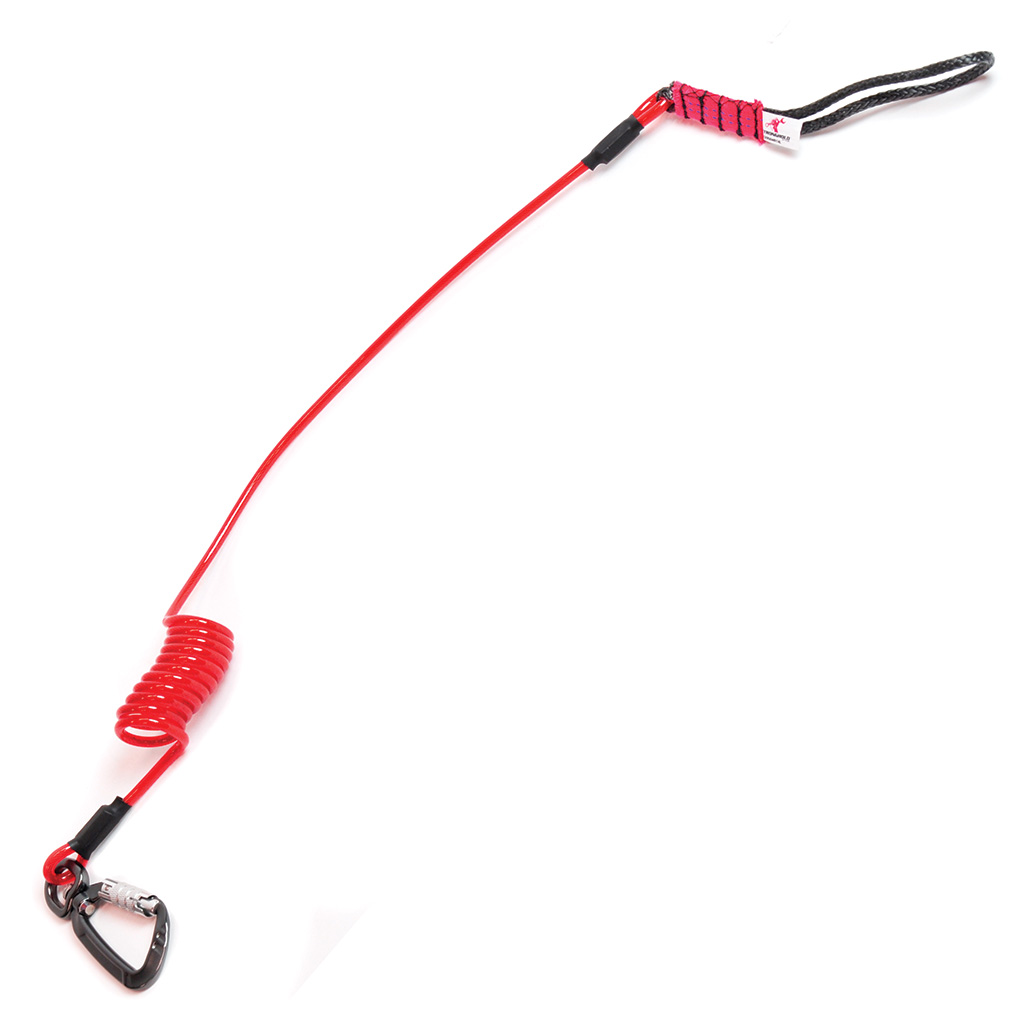 Coil Tool Tethers, 2lb ANSI 121, 29-56", 2 Action Swivel & 14" Leg, 10-Pack