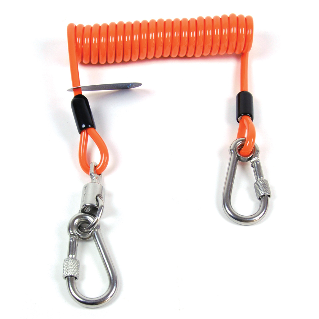 Coil Tool Tethers, 5lb ANSI 121, 3-48", Dual Screw-Gate