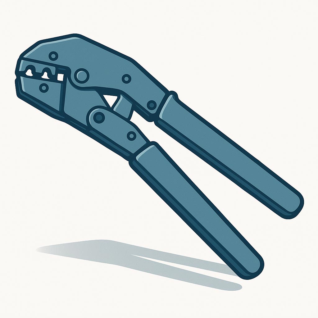 Scissors-Style Cable Swaging Tool