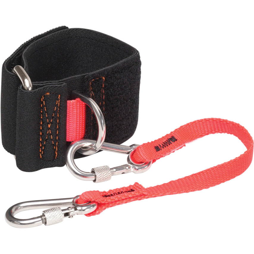 Cinching Wrist Cuff, Cinching wrist strap and tether