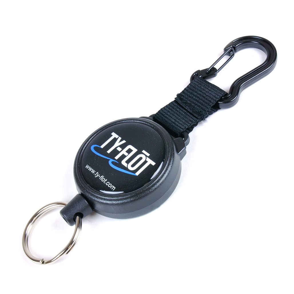 Retractable Tooling Tethers, 1lb, 48", Swing-Gate & Split Ring, Cord