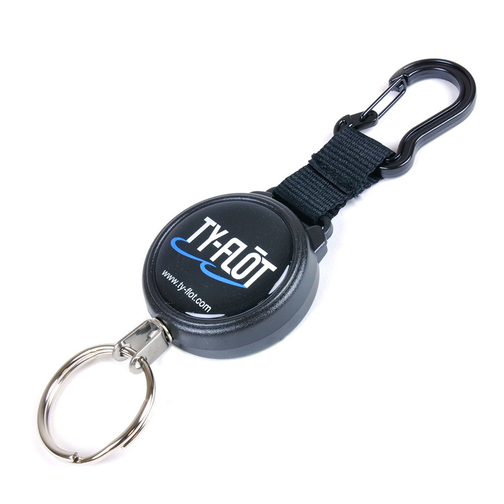 Retractable Tooling Tethers, 1lb, 48", Swing-Gate & Split Ring, Wire