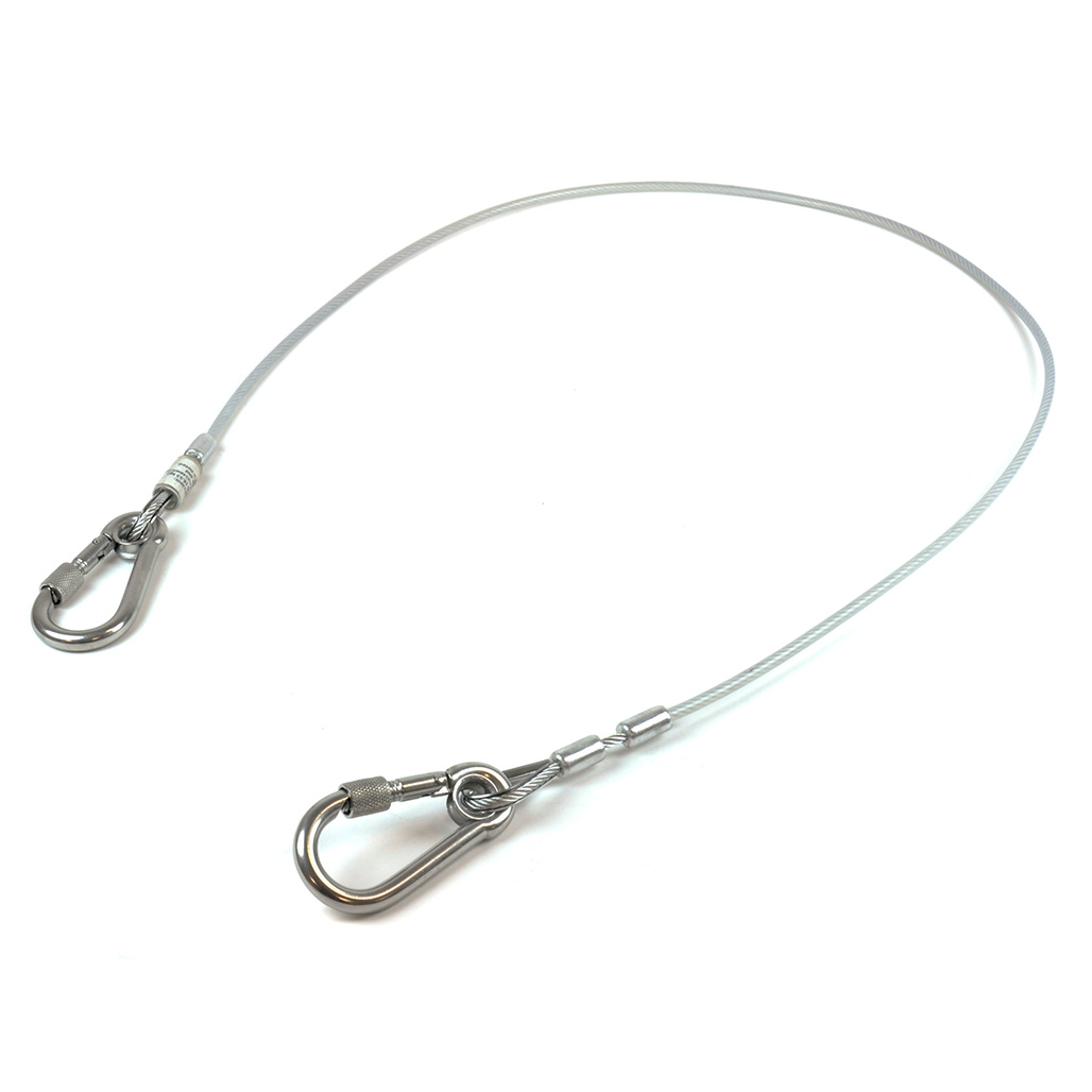 Heavy Duty Tool Tethers, 10lb, 48", Dual Screw-Gate, Wire