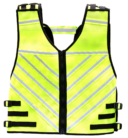 Lime Green MOLLE Retractable Tool Vest M-XL