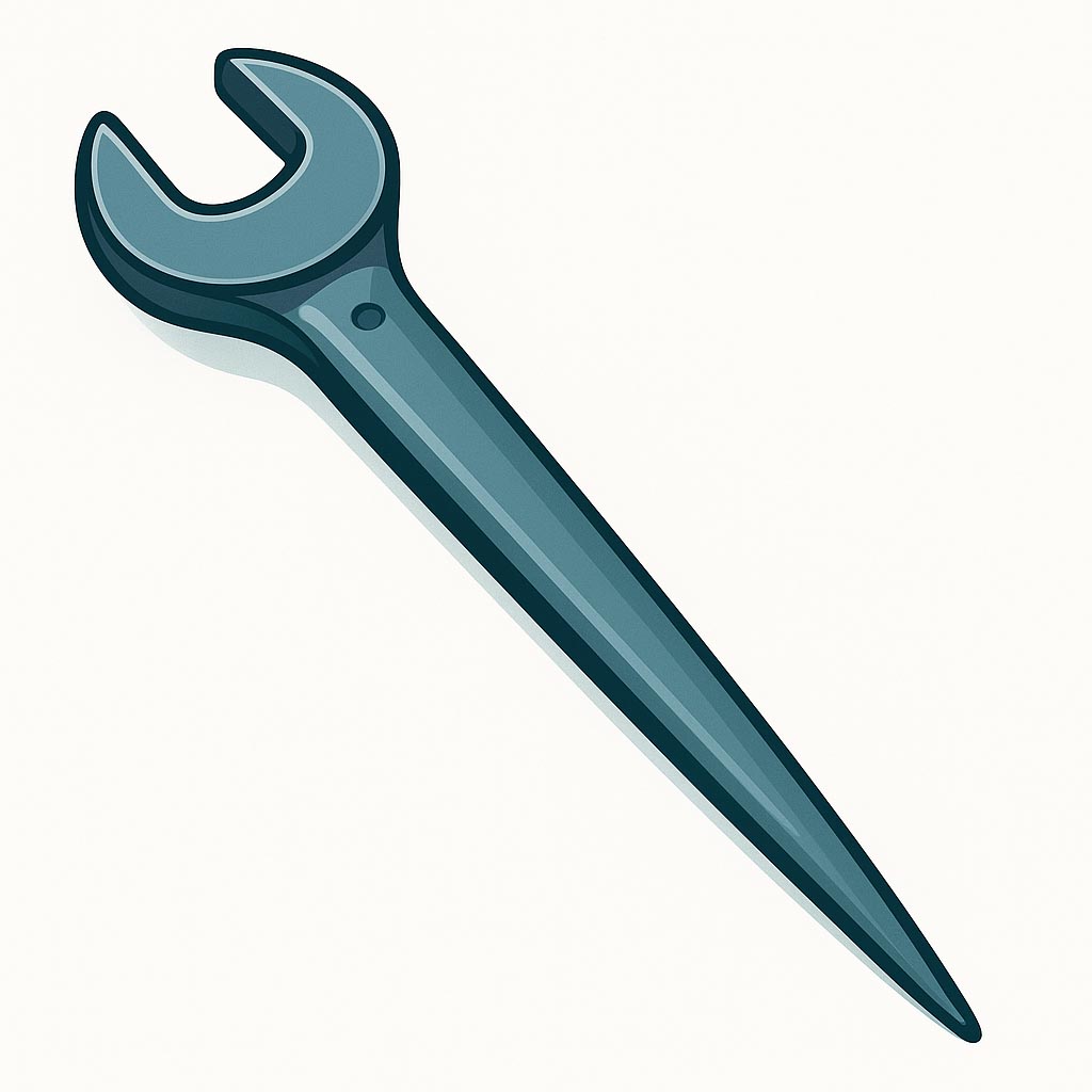 Offset Open End Spud Wrench – 3-inch Head