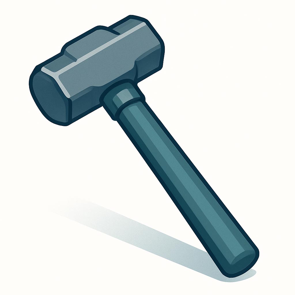 Sledge Hammer – 20-lb, Steel Handle, 38-inch Overall