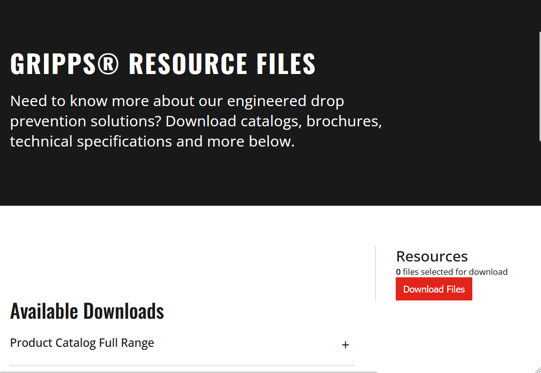 GRIPPS USA Resources – Available Downloads